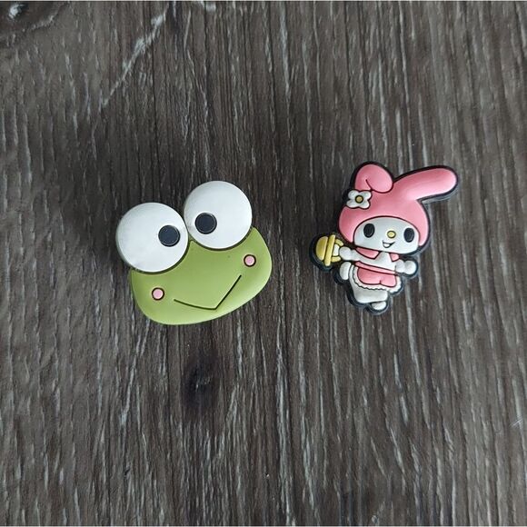 Sanrio Croc Charms Set of 2 - Keroppi & My Melody - Picture 1 of 2